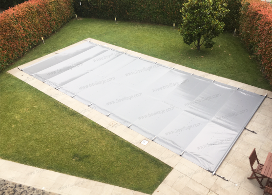 Progetti realizzati 0 - Copertura a barre di Sicurezza per piscina - Polartex® SAFETY TOP 600 g/m²